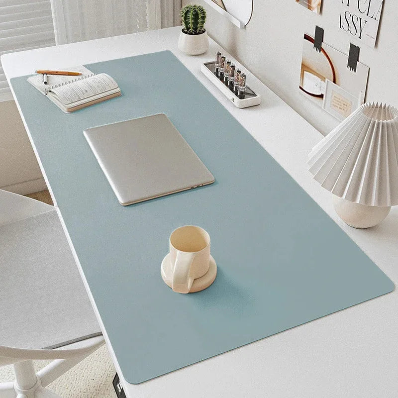 Premium PU Leather Desk Mat – Waterproof Mouse Pad & Desk Protector