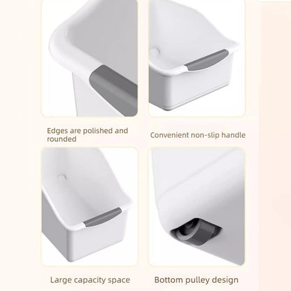 Under Sink Organizer – Pull-Out Plastic Storage Bins, 2/3 Pcs