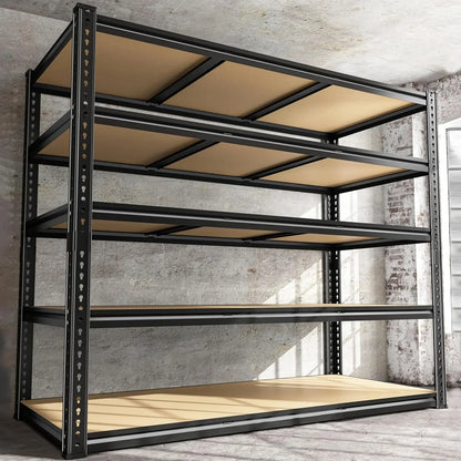 5-Tier Heavy Duty Garage Shelving – 48" Metal Storage Rack