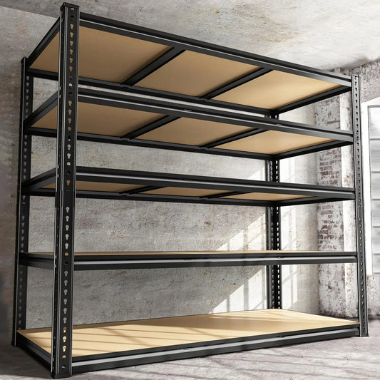 5-Tier Heavy Duty Garage Shelving – 48" Metal Storage Rack