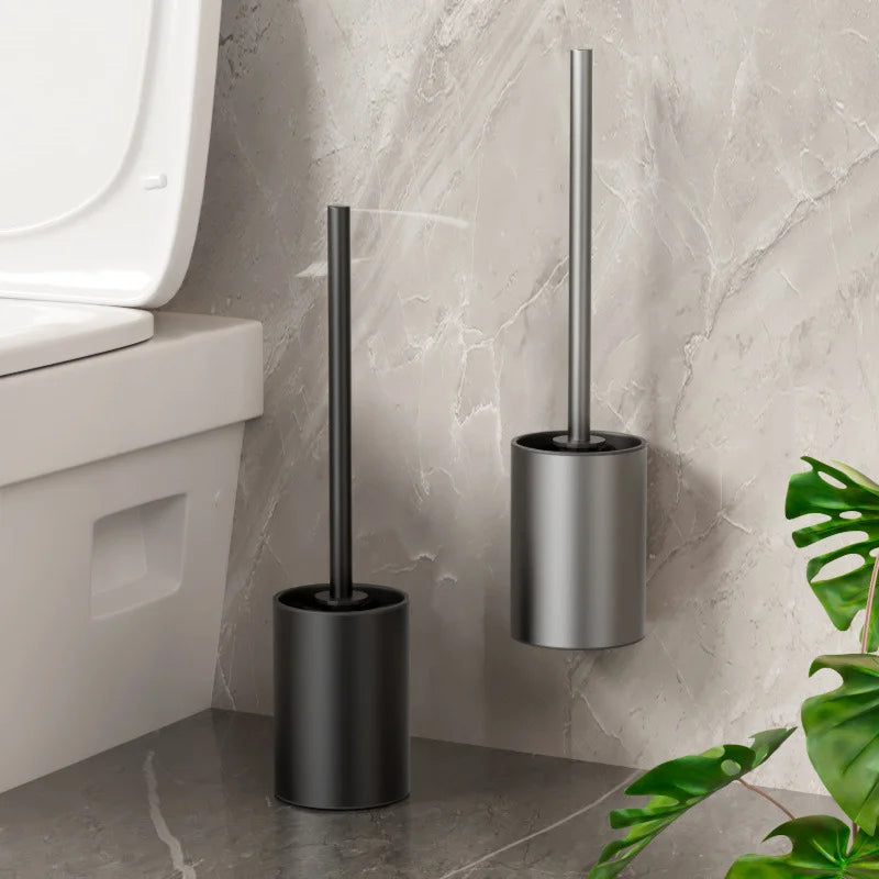 Space Aluminum Long Handle Toilet Brush – Wall Mounted Toilet Cleaning Set
