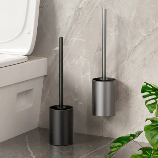 Space Aluminum Long Handle Toilet Brush – Wall Mounted Toilet Cleaning Set