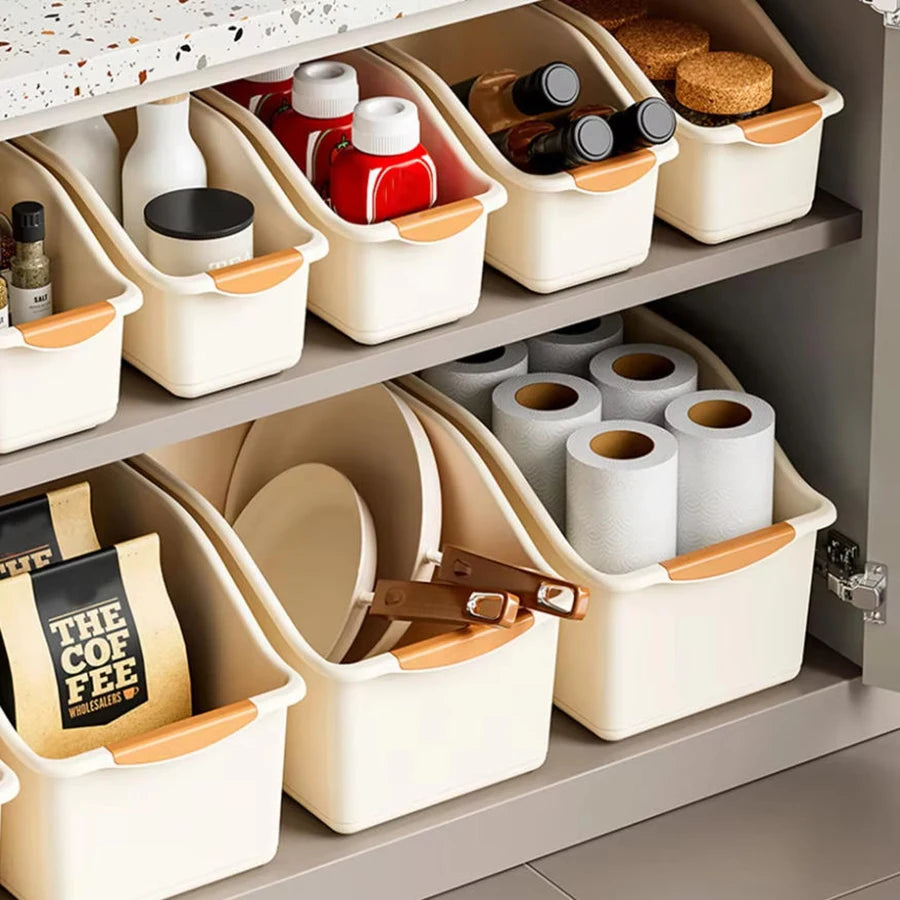 Under Sink Organizer – Pull-Out Plastic Storage Bins, 2/3 Pcs