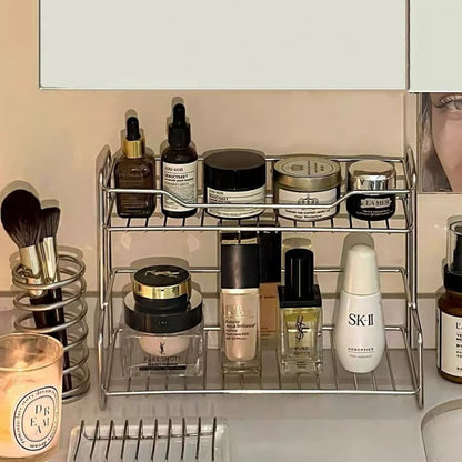 Metal Bathroom Sink Storage Rack – Minimalist Double-Layer