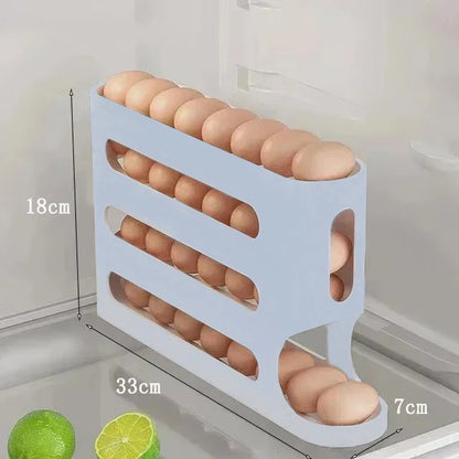 Automatic Rolling Egg Storage Box – Multi-Layer Plastic Rack