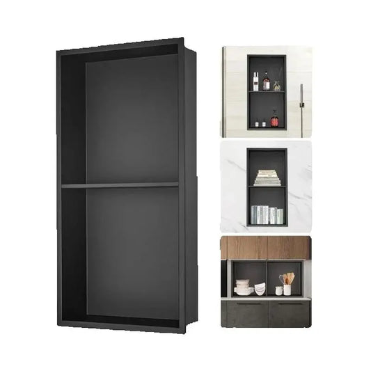 Stainless Steel Shower Niche – Double Tier Recessed Wall Shelf