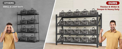9000LBS Heavy Duty Garage Shelving – 75" Wide Metal Storage Rack
