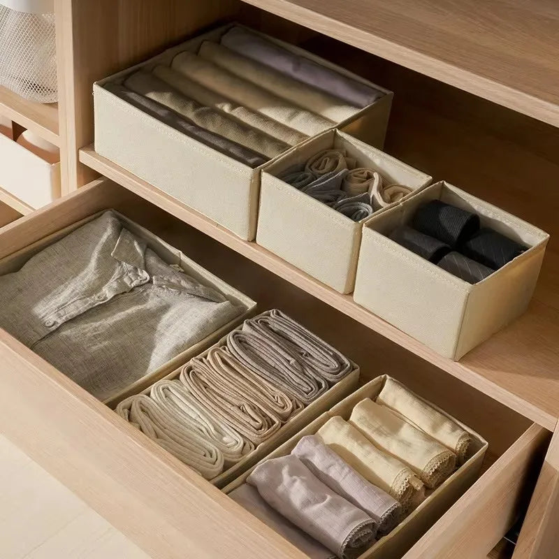 Foldable Drawer Organizer – Non-Woven Fabric Storage Box for Clothes