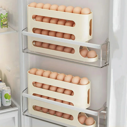 Automatic Rolling Egg Storage Box – Multi-Layer Plastic Rack