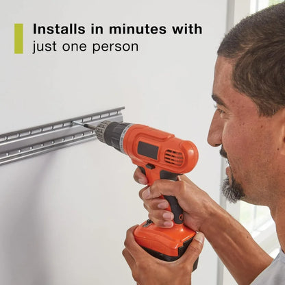 Rubbermaid FastTrack Garage Wall Storage System – 20-Piece Alloy Steel Kit