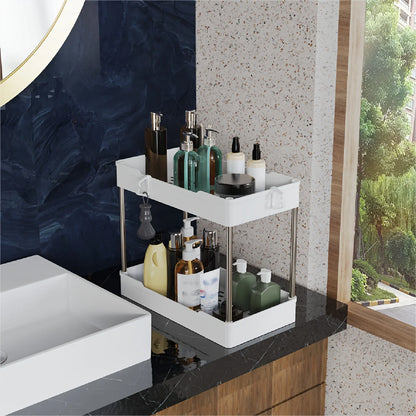 3-Tier Under Sink Organizer – 3-Pack Plastic Storage Racks