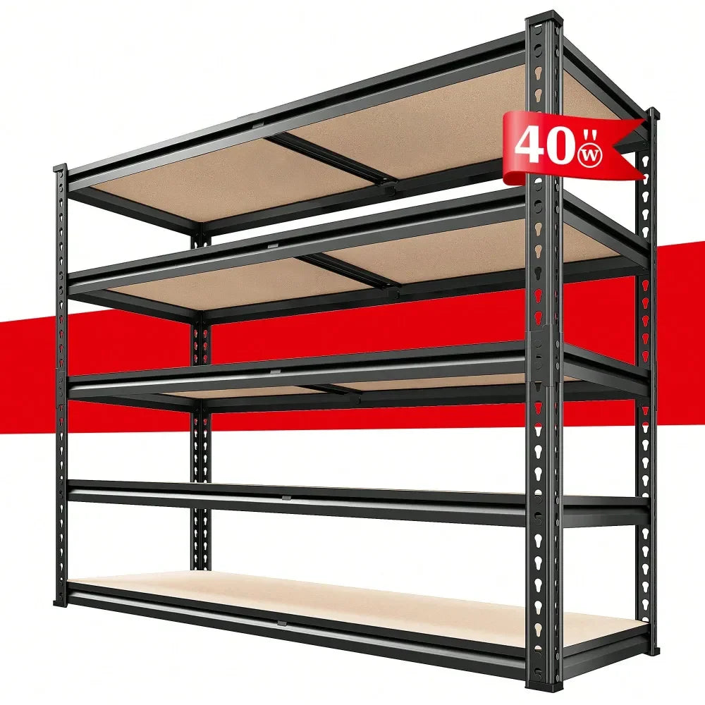 5-Tier Heavy Duty Metal Shelving Unit – Adjustable Storage Rack