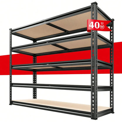 5-Tier Heavy Duty Metal Shelving Unit – Adjustable Storage Rack