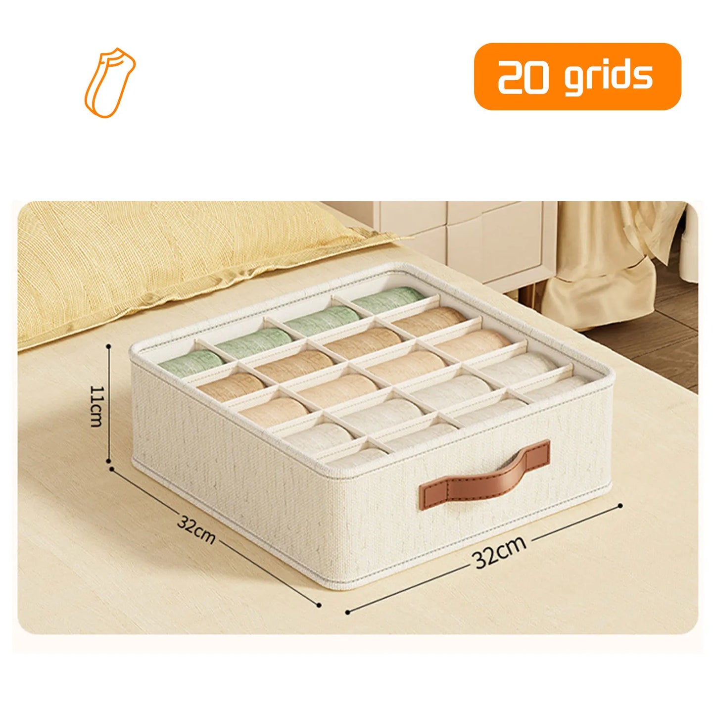 Drawer Organizer – Foldable Fabric Storage Box for Underwear