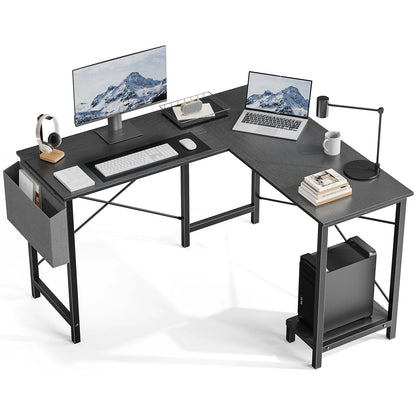 L-Shaped Gaming Desk – 50 Inch Wooden Corner Computer Table
